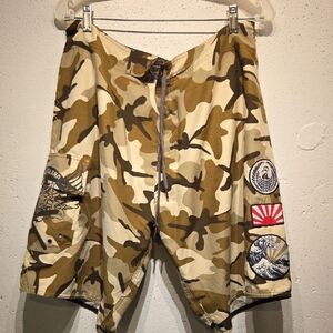 Men's Pacific Camo Cargo Shorts w/ Patches (36)